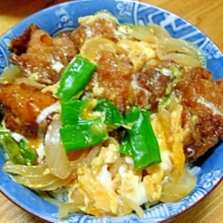 から揚げを華麗に変身　から揚げ親子丼